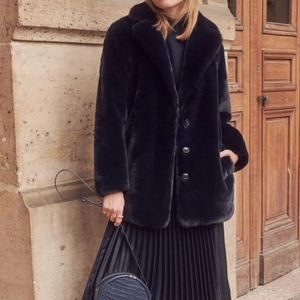 Sezane Isée Faux-fur coat